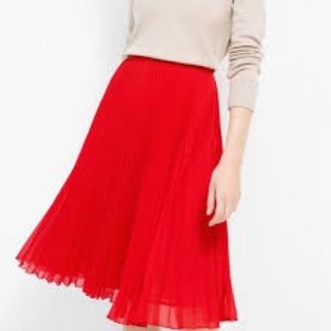 MNG Suit red pleated skirt size 4
